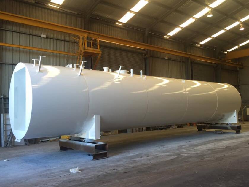 Blast and Paint Fuel and Chemical Tanks T.W. Woods Construction