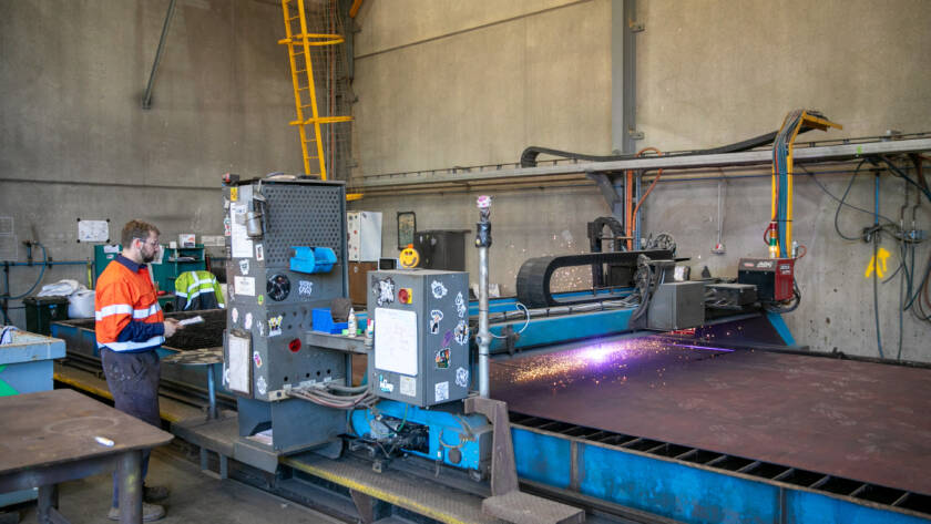 Precision profile cutting services at TW Woods Tomago NSW