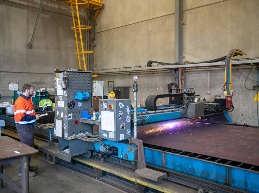 Precision profile cutting services at TW Woods Tomago NSW