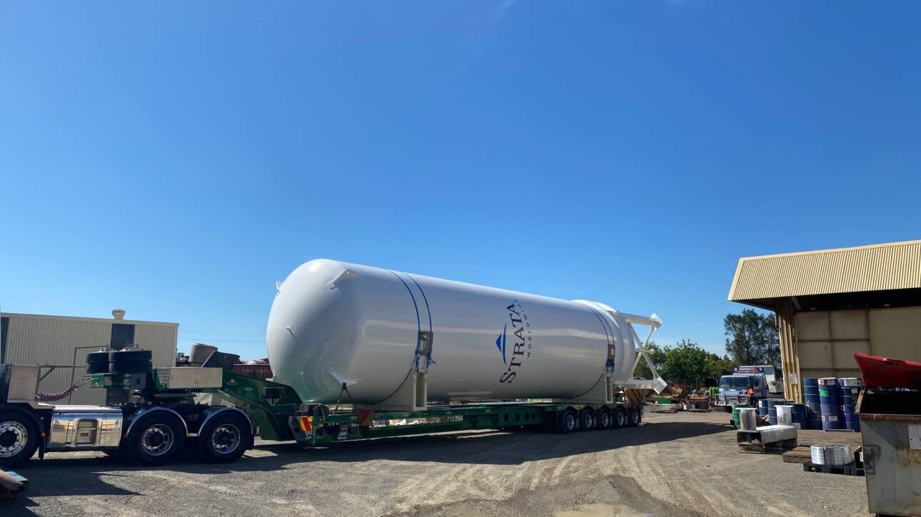 200 tonne stonedust silo manufactured by TW Woods for Grosvenor Mine